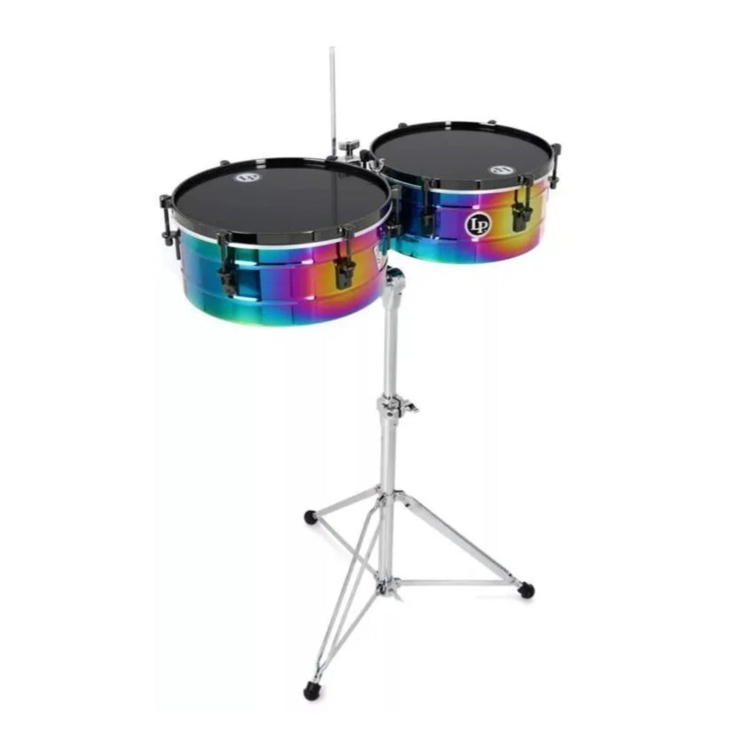 Tony Succar 14" & 15" Timbales - Rainbow Chrome w/ Black Nickel