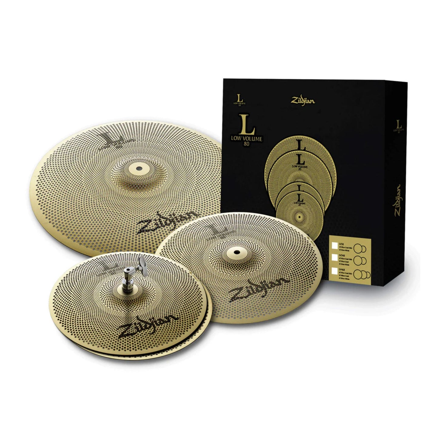 L80 Low Volume Cymbal Pack - 13"/14"/18"