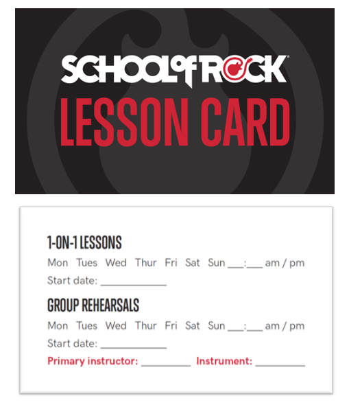 Lesson Card (50pk) – School of Rock GearSelect