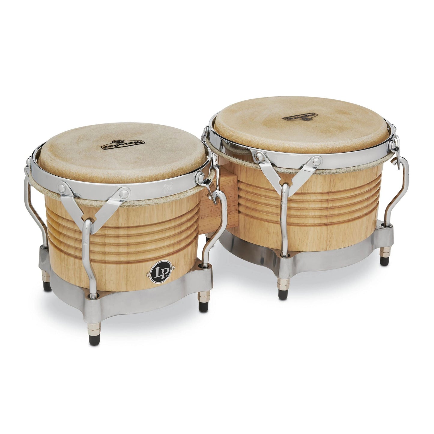 Matador 7-1/4" and 8-5/8" Oak Bongos - Natural and Chrome