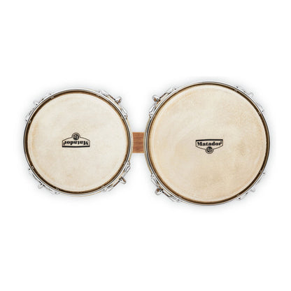 Matador 7-1/4" and 8-5/8" Oak Bongos - Natural and Chrome
