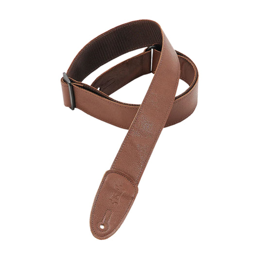 Leather Tri Glide Guitar Strap - Brown