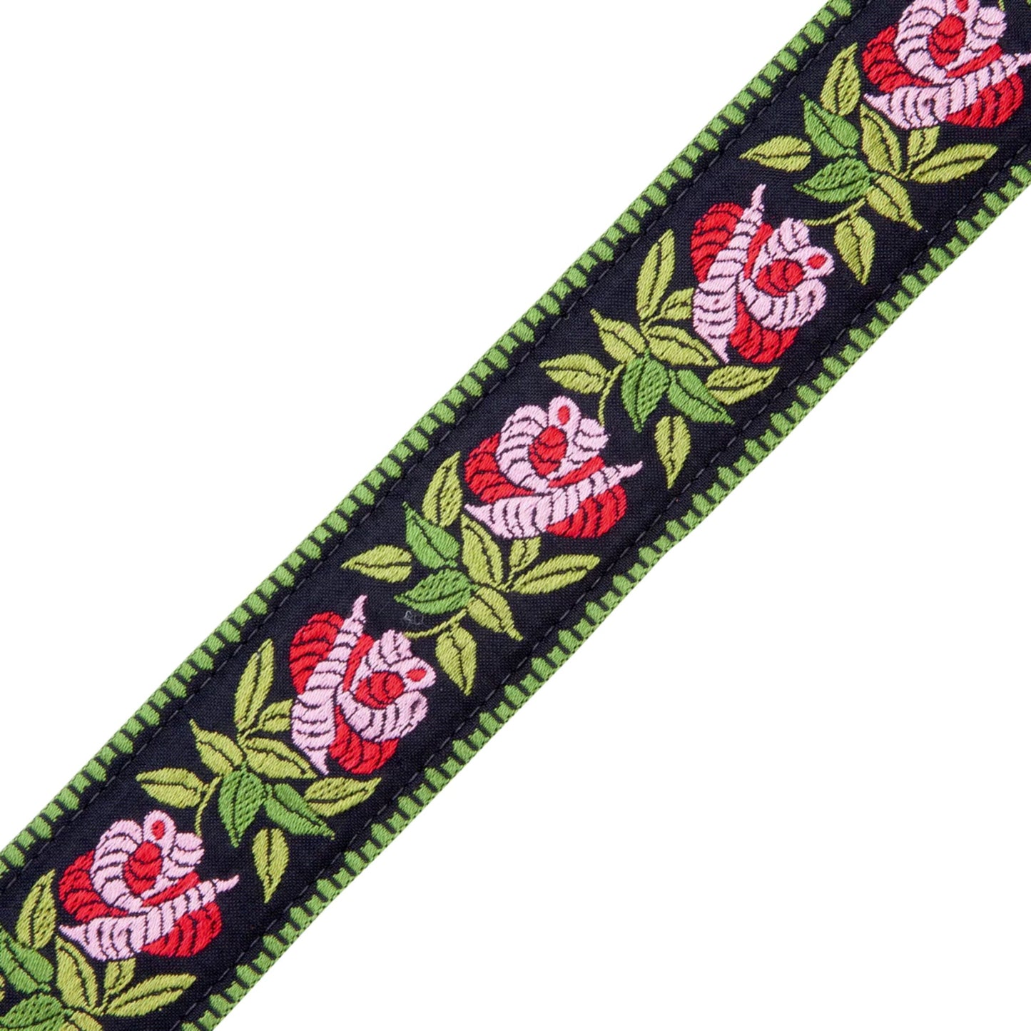 Cotton Floral Guitar Strap - Pink