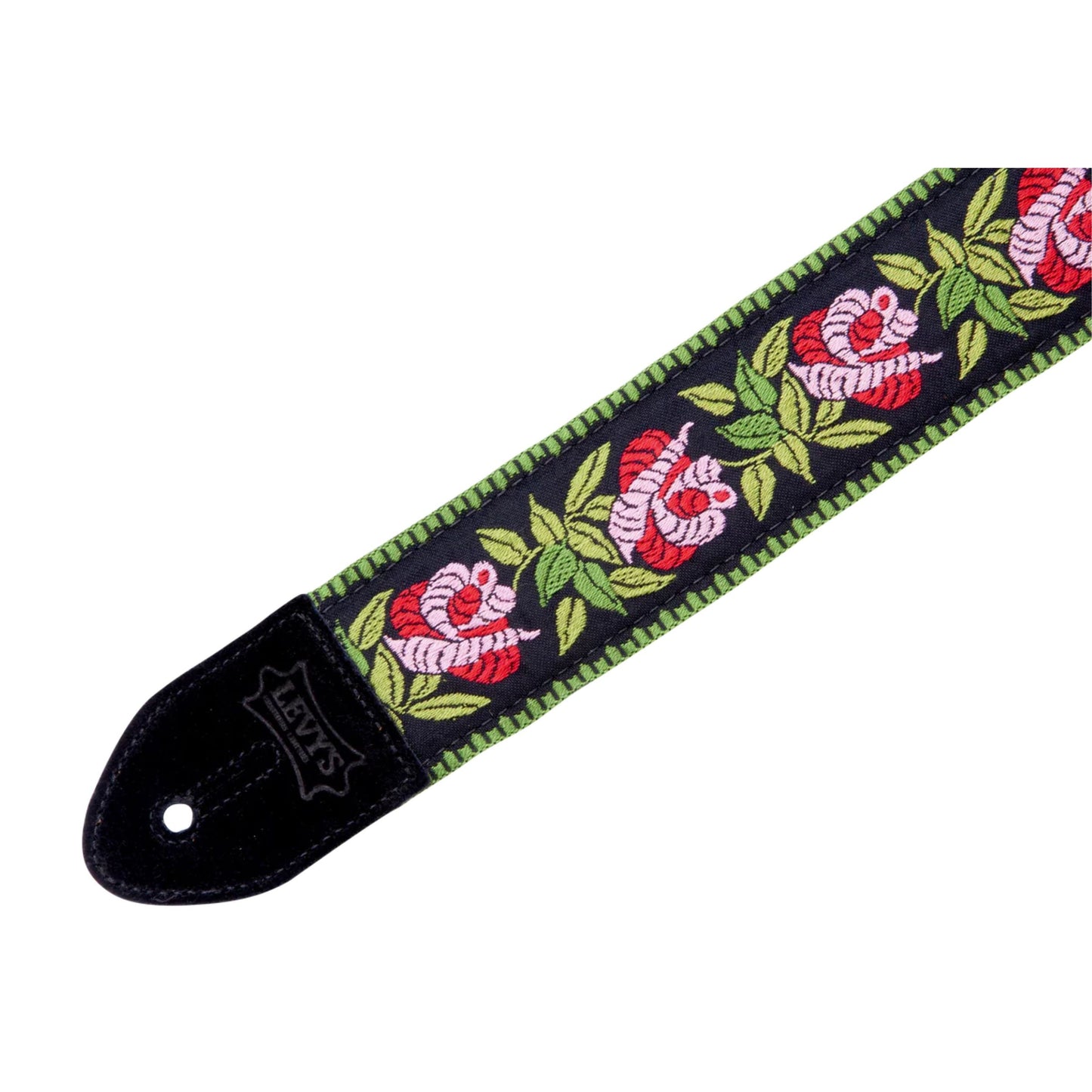 Cotton Floral Guitar Strap - Pink