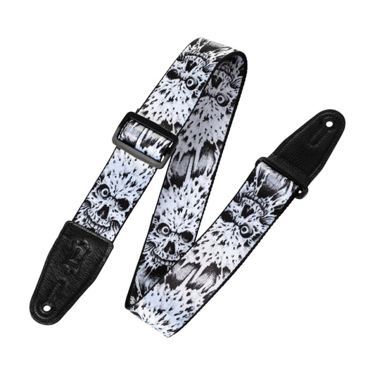 Polyester Guitar Strap - Zombie Skull