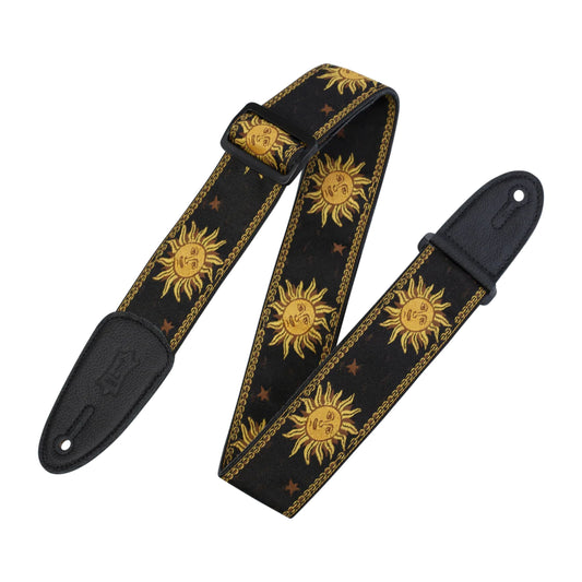 Sun Motif Series Guitar Strap - Black