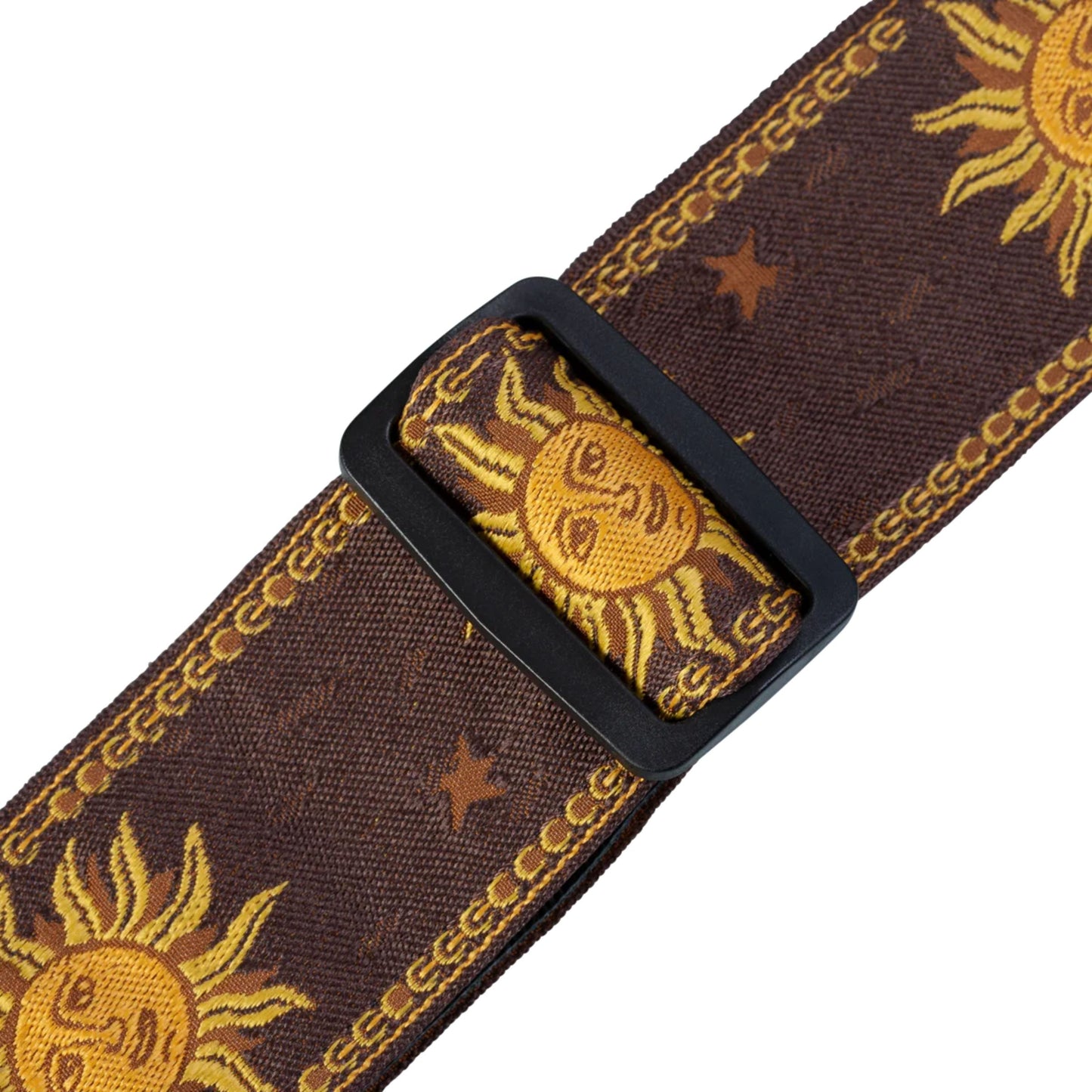 Sun Motif Series Guitar Strap - Brown