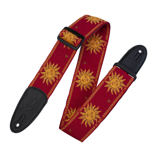 Sun Motif Series Guitar Strap - Red