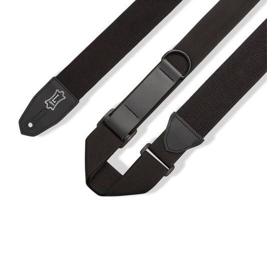 Right Height Cotton Guitar Strap - Black
