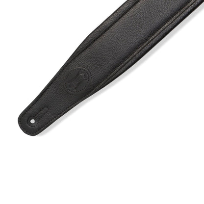 Right Height Garment Leather Guitar Strap - Black