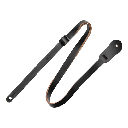 Suede Leather Mandolin Strap - Black