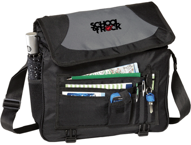 Embroidered Messenger Bag