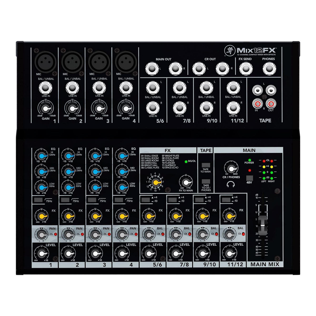 Mix12FX 12-Channel Compact Mixer with Effects