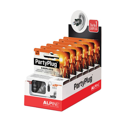 PartyPlug Earplugs - Black - 6-Pack Display
