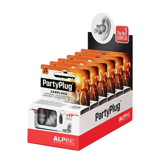PartyPlug Earplugs - Silver Grey - 6-Pack Display