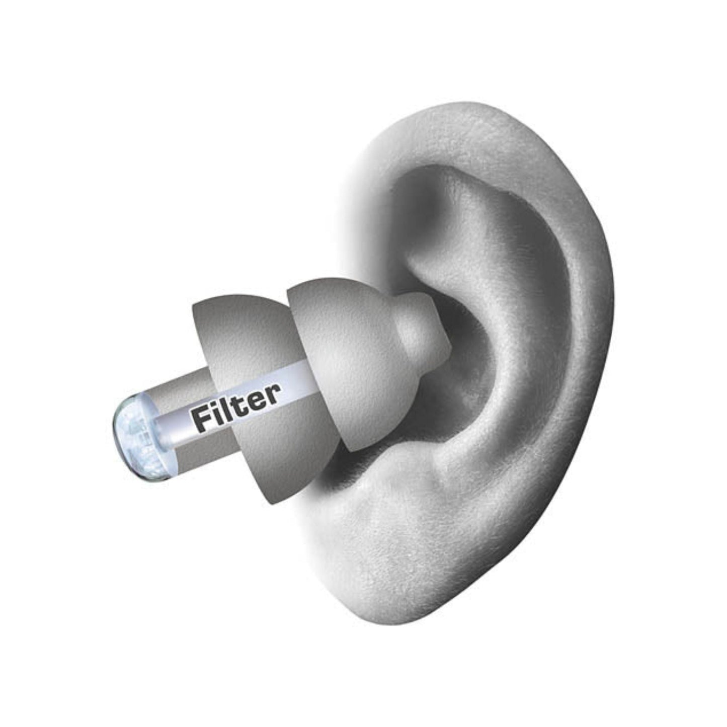 PartyPlug Earplugs - Silver Grey - 6-Pack Display