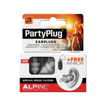 PartyPlug Earplugs - Silver Grey - 6-Pack Display