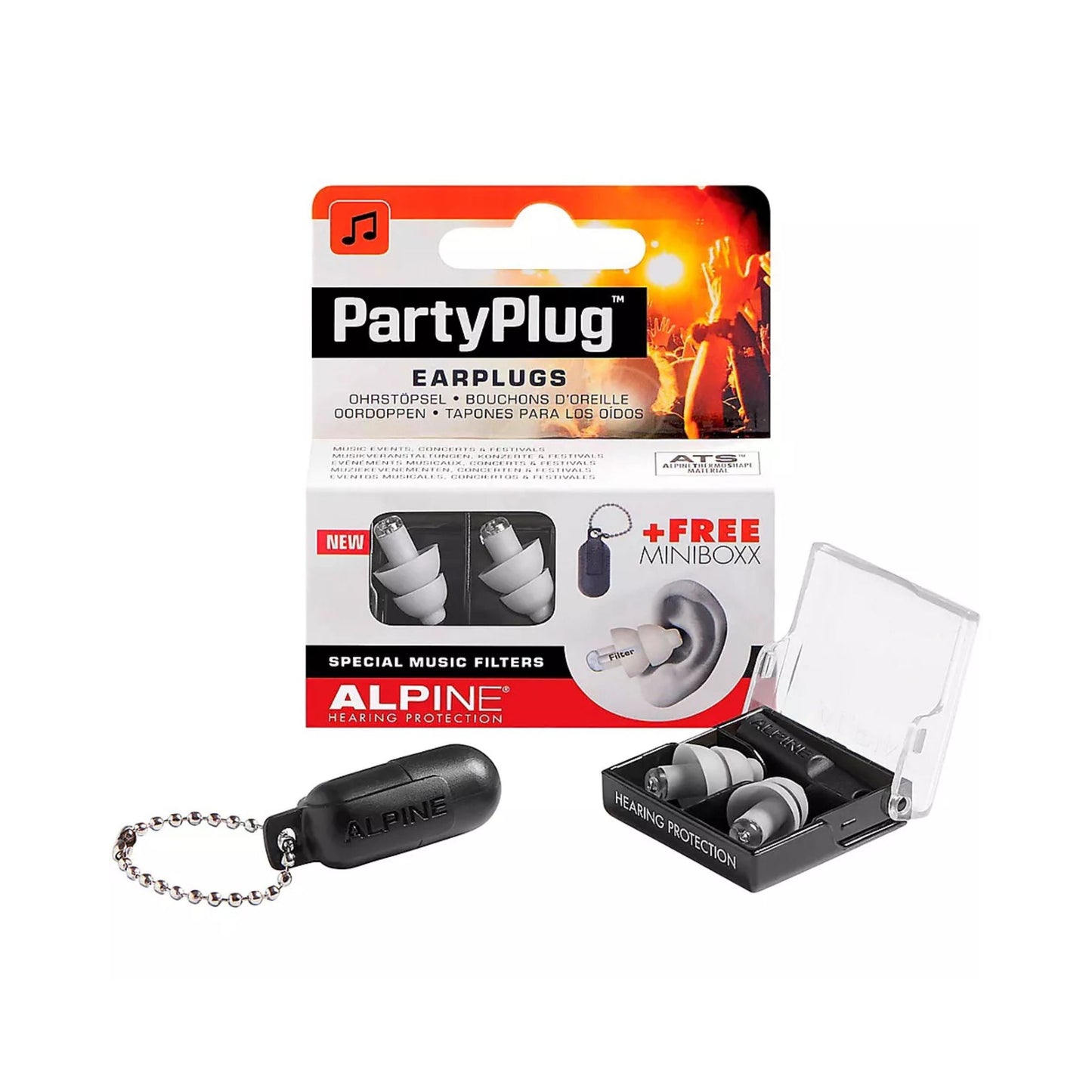 PartyPlug Earplugs - Silver Grey - Individual Pack