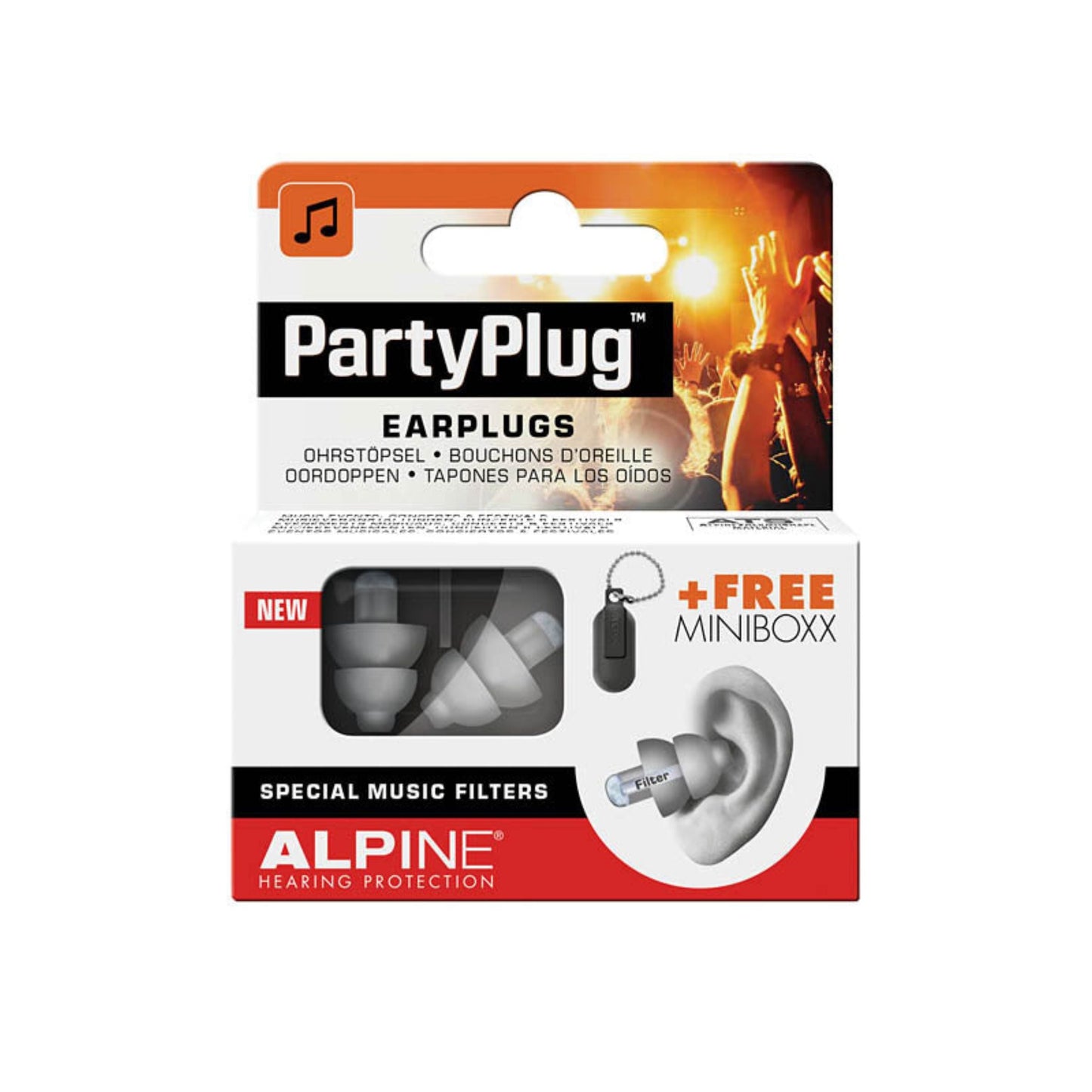 PartyPlug Earplugs - Silver Grey - Individual Pack