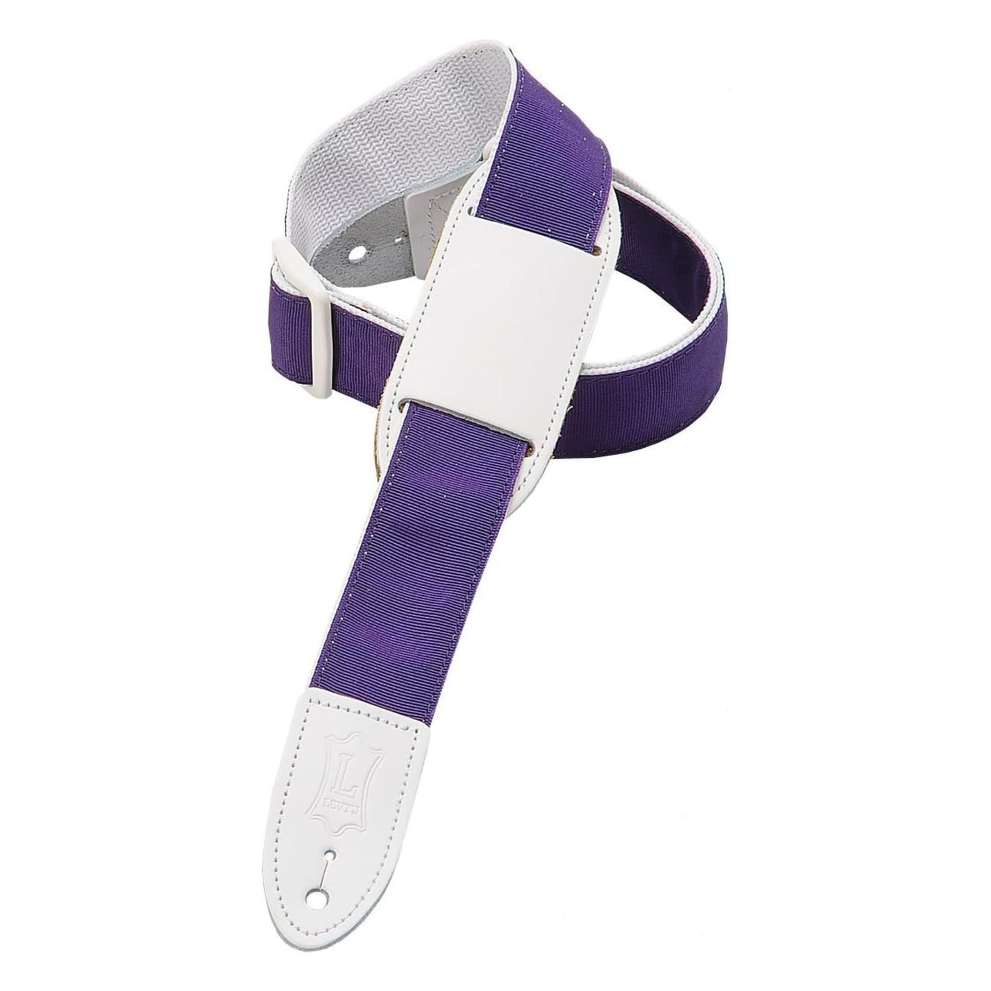 Guitar & Ukulele Strap - Purple/White Ribbon