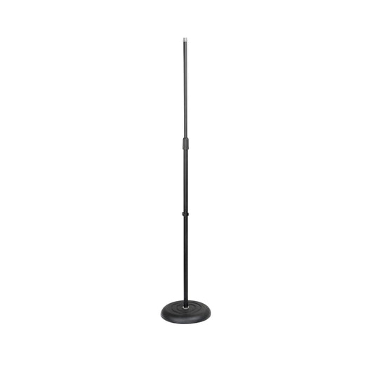 Rok-it Tubular Microphone Stand With 10o Round Base And Easy-twist Clutch Height Adjust