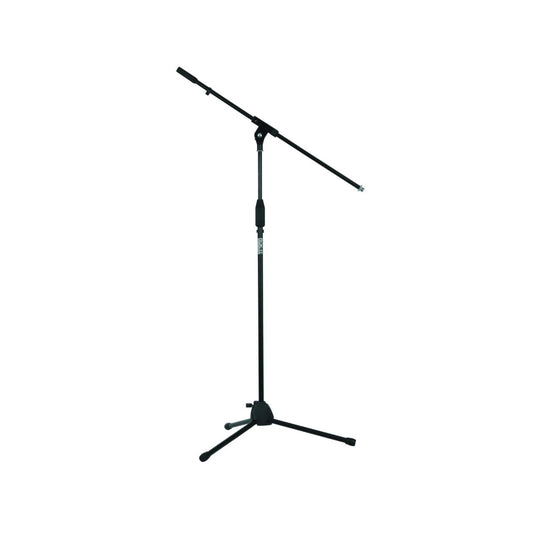 Rok-it Tubular Microphone Stand With Fixed Boom Included. Tripod Design For Compact Storage