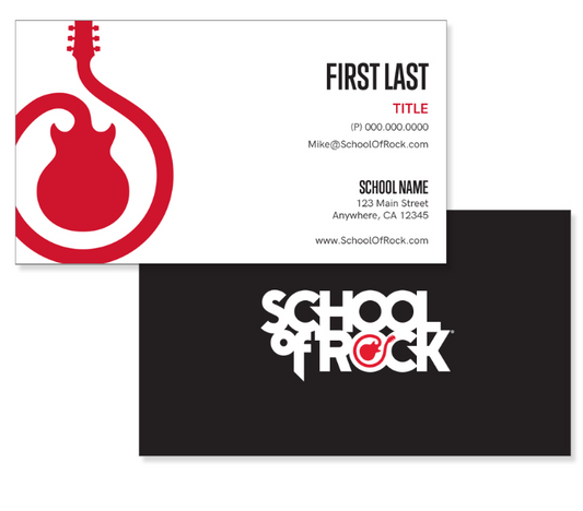 School of Rock Business Cards