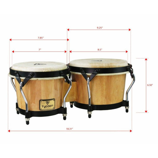Supremo Series 7" & 8-1/2" Bongos - Natural Finish