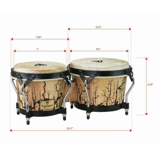 Supremo Select Series 7" & 8-1/2" Bongos - Willow Finish
