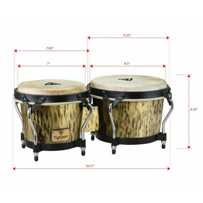Supremo Select Kinetic Series 7" & 8-1/2" Bongos - Gold