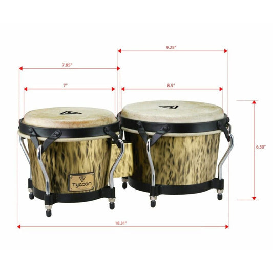 Supremo Select Kinetic Series 7" & 8-1/2" Bongos - Gold