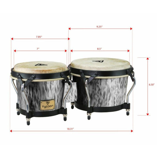 Supremo Select Kinetic Series 7" & 8-1/2" Bongos - Steel