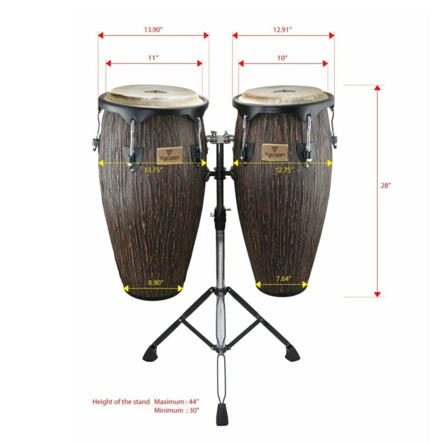 Supremo Series Select 10" & 11" Congas - Lava Wood Finish