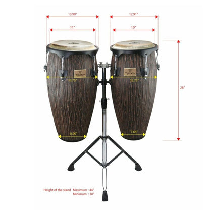 Supremo Series Select 10" & 11" Congas - Lava Wood Finish