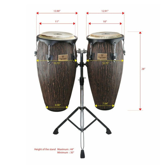 Supremo Series Select 10" & 11" Congas - Lava Wood Finish