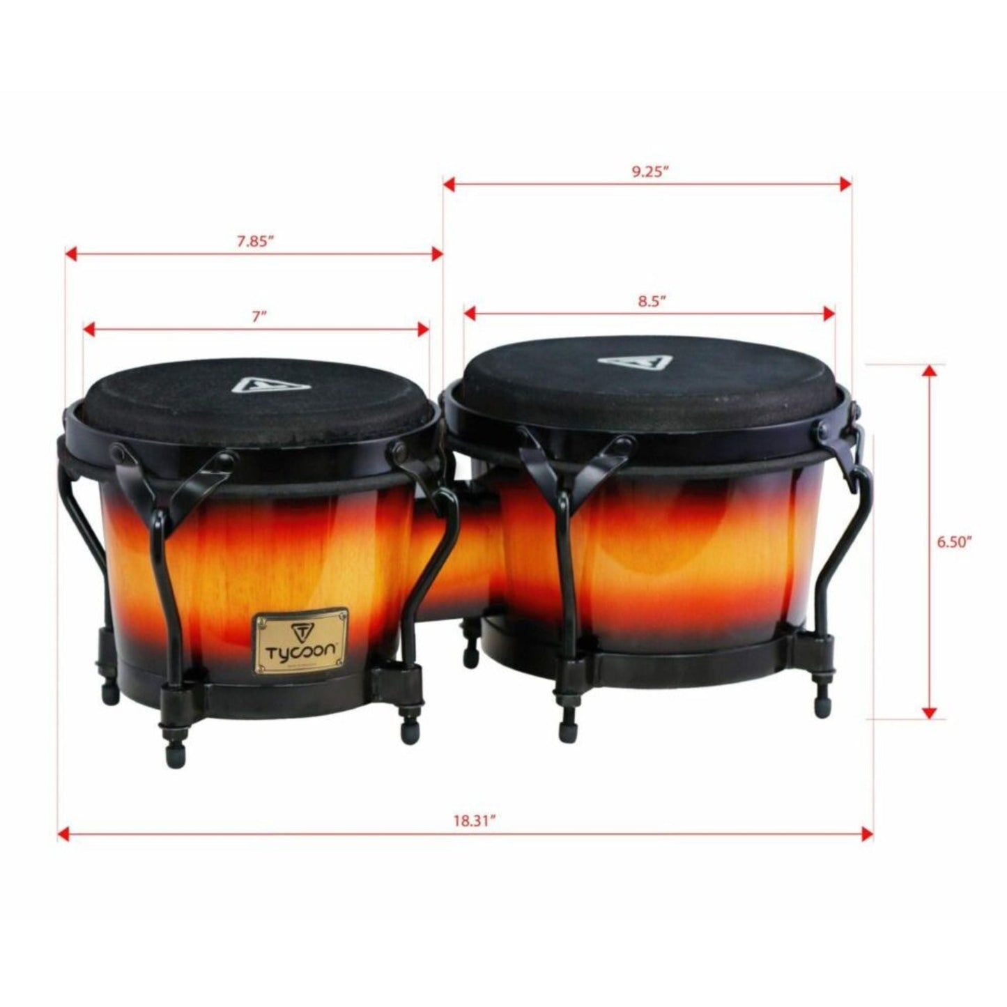 Supremo Series Bongos - Sunburst