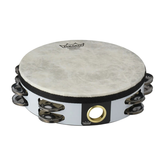 Fiberskyn Tambourine - 8“ Diameter, Double Row, White