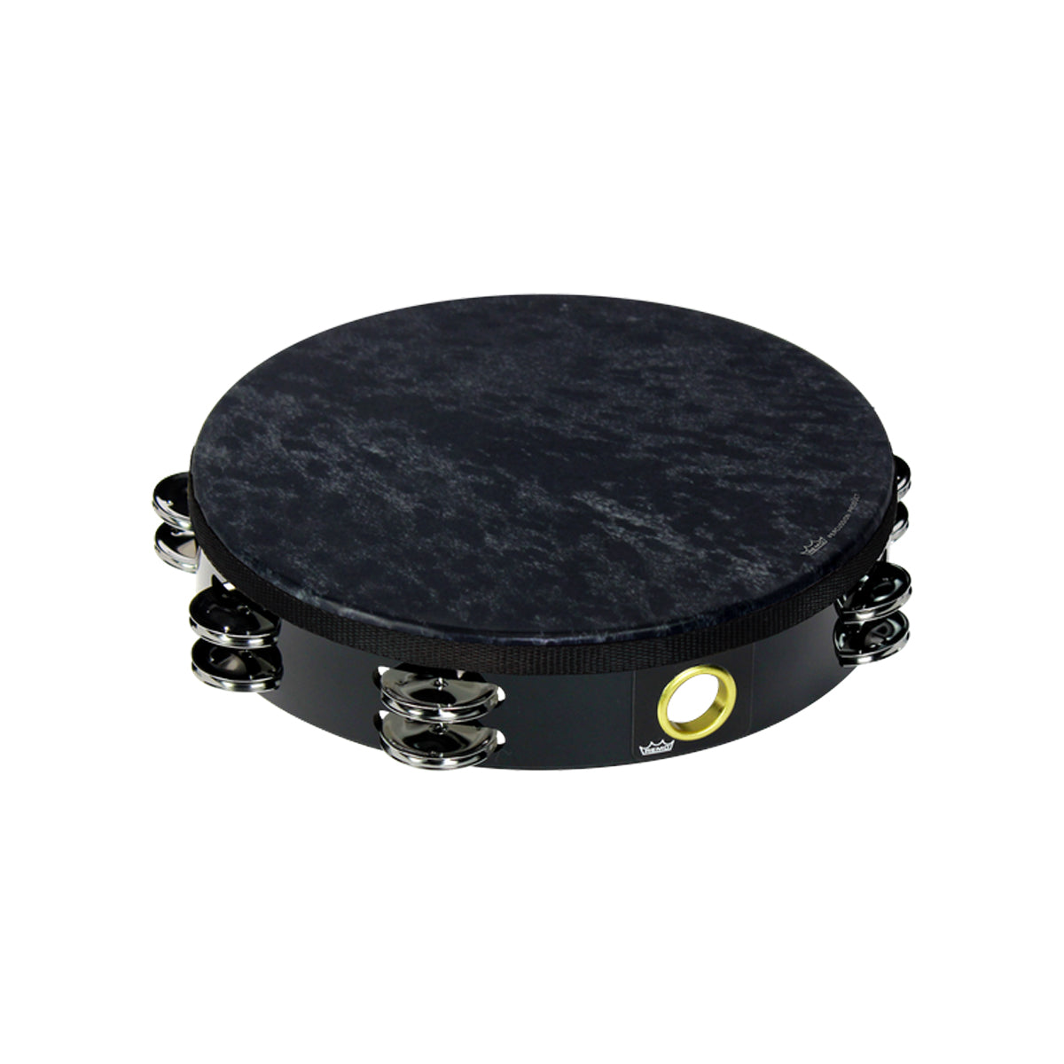 Tambourine, Wild, 10“ Diameter, 8 Pairs Jingles X 2 Rows, Skyndeep Goat Black Graphic,