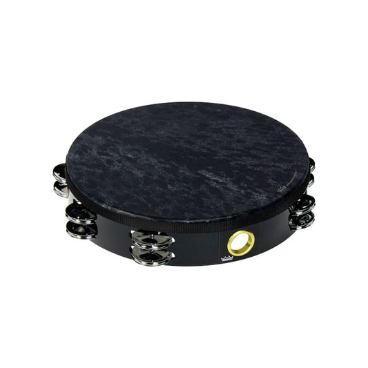 Tambourine, Wild, 10“ Diameter, 8 Pairs Jingles X 2 Rows, Skyndeep Goat Black Graphic,