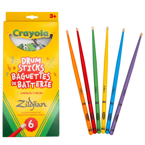 ZILDJIAN x CRAYOLA KIDS DRUMSTICKS + PRACTICE PAD