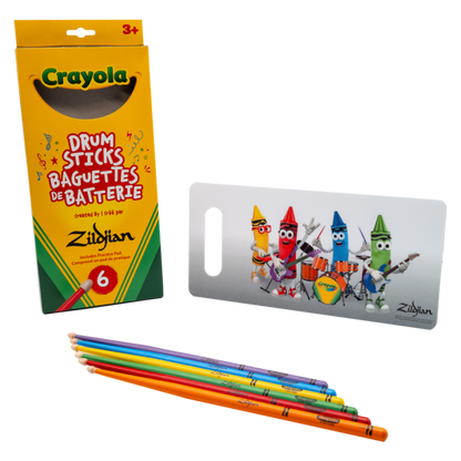 ZILDJIAN x CRAYOLA KIDS DRUMSTICKS + PRACTICE PAD