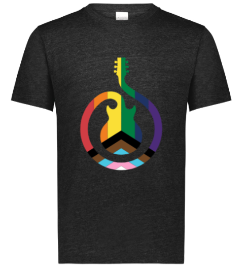Pride Guitar Swirl Tri Blend T-Shirt