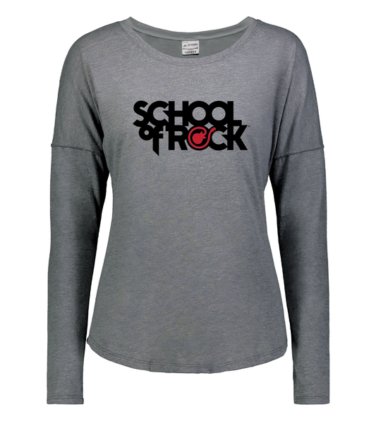 Womens Long Sleeve Tri Blend T-Shirt