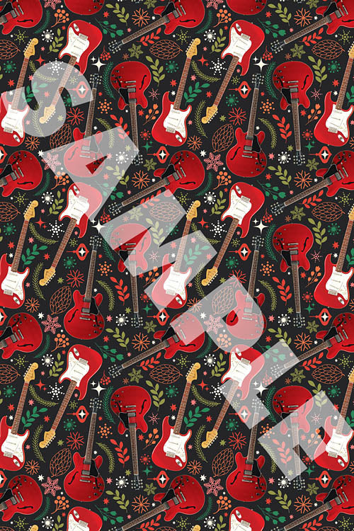 Hal Leonard Wrapping Paper – Red Guitar Theme