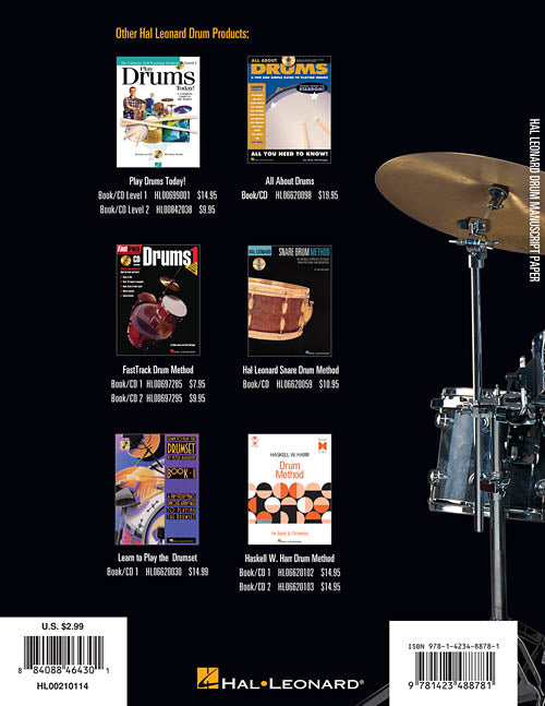 Hal Leonard Drum Manuscript Paper