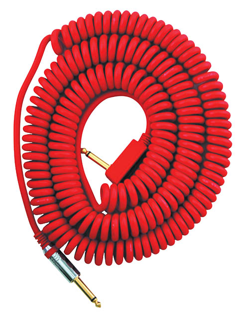 Vintage Coiled Guitar Cable - Red - Red