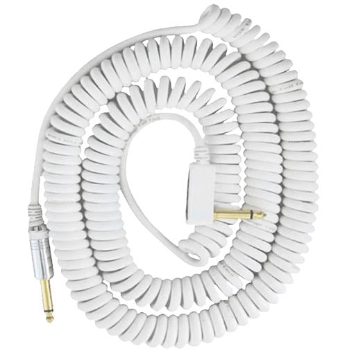 Vintage Coiled Guitar Cable - White - White