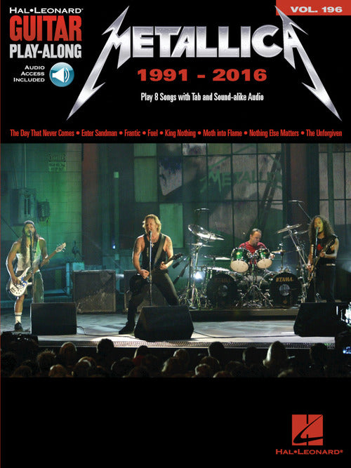 Metallica - 1991-2016 - Guitar Play-Along Vol. 196 - Book/Online Audio