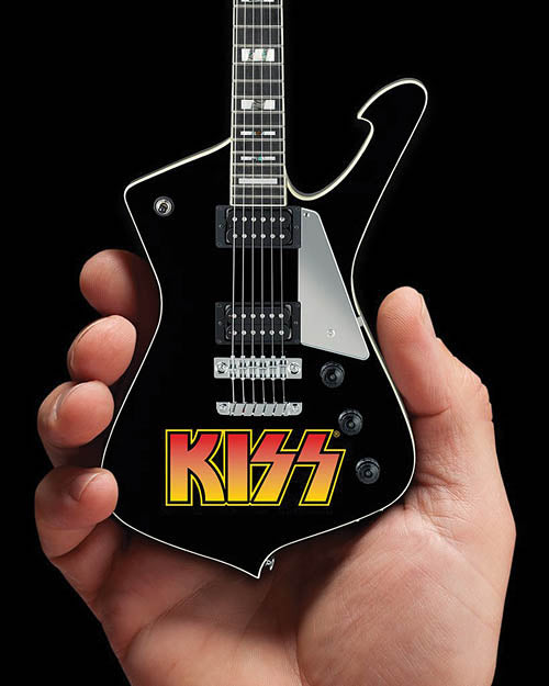 Officially Licensed Kiss Logo Paul Stanley Iceman International Mini Guitar