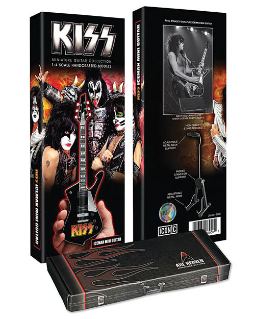 Officially Licensed Kiss Logo Paul Stanley Iceman International Mini Guitar